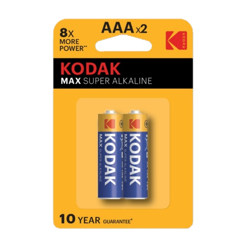 Батарейка алкалиновая Kodak, тип LR03/ААА, 1,5В (2 шт)